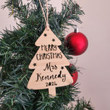 Personalised 'Merry Christmas' Christmas Tree Decoration