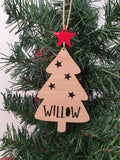 Personalised Christmas Tree and Star Decoration