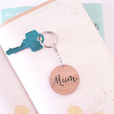 Mum Mini Wood Keyring - Little Birdy Finds